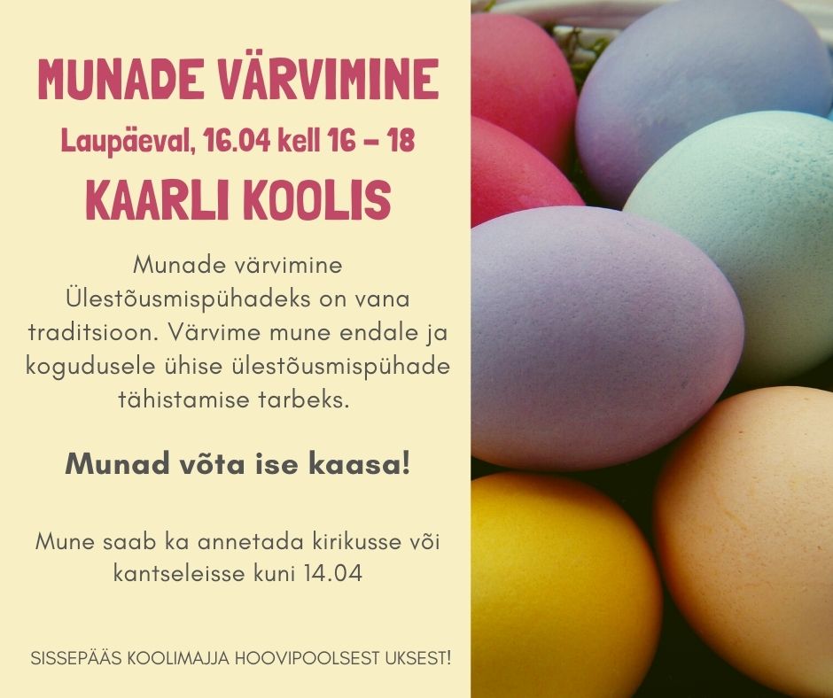 Munade värvimine koolimajas Munade värvimine koolimajas