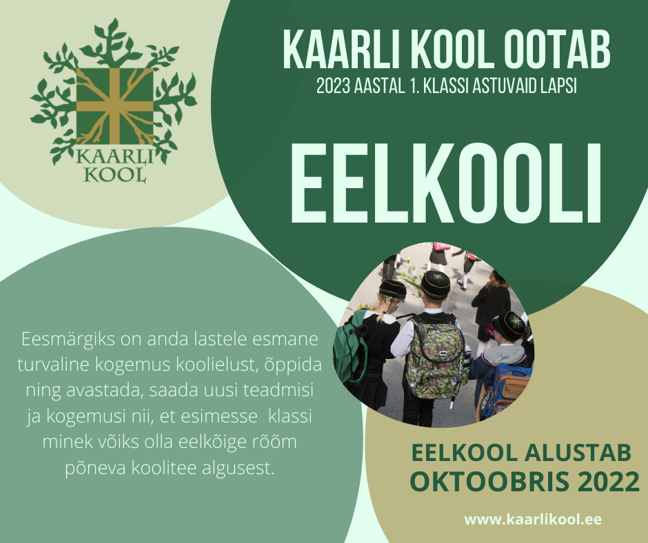 Alustab Kaarli Kooli eelkool