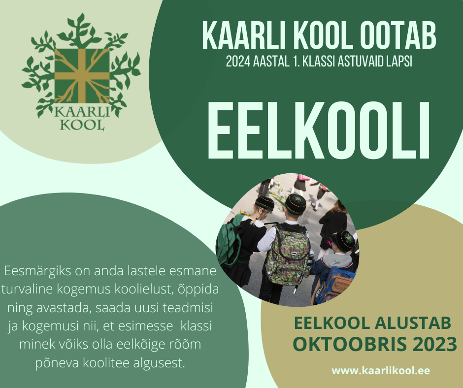 Eelkool ootab uusi õpilasi