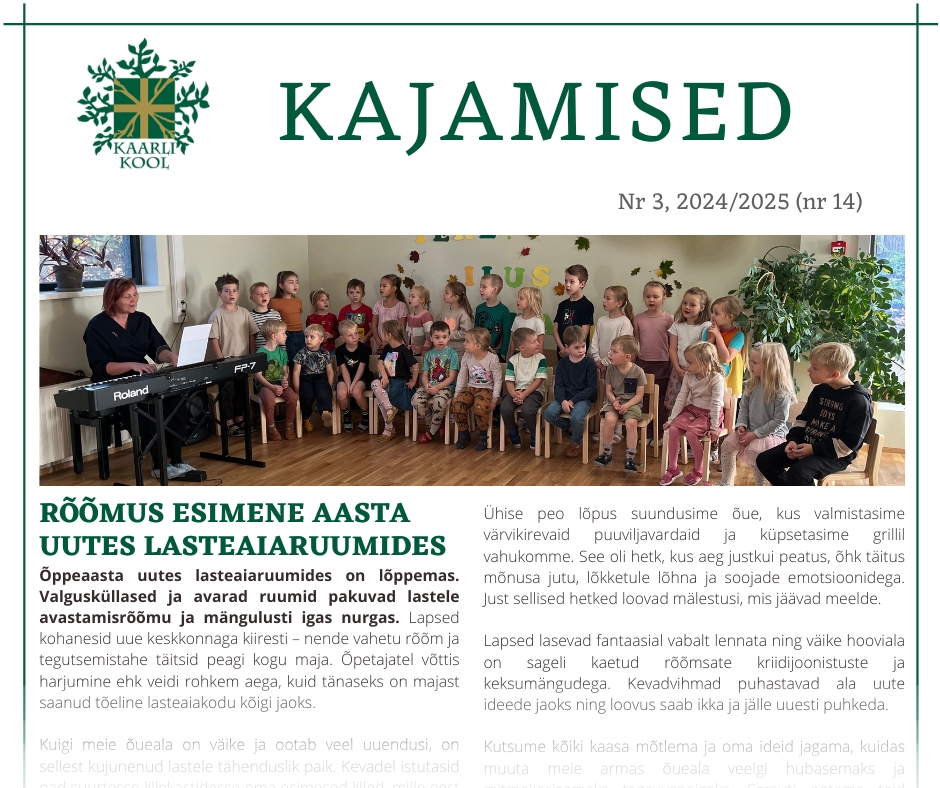 Ilmus uus Kajamiste number!