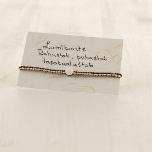 Käepael poolvääriskiviga - lumikvarts