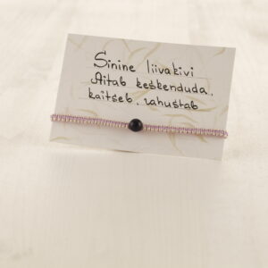 Käepael poolvääriskiviga - sinine liivakivi