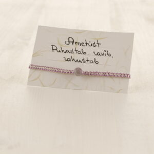 Käepael poolvääriskiviga - ametüst