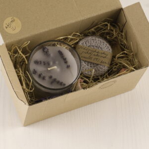 Käsitööküünla komplekt, lavendel