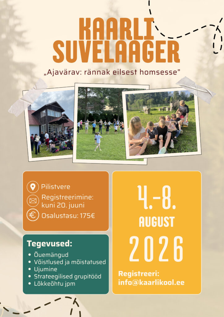 Registreerimine suvelaagrisse on alanud! Registreerimine suvelaagrisse on alanud!